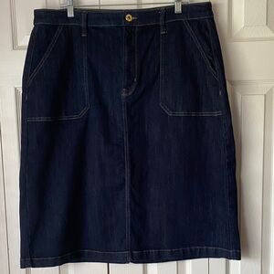 St. John's Bay Dark Blue Pencil Skirt